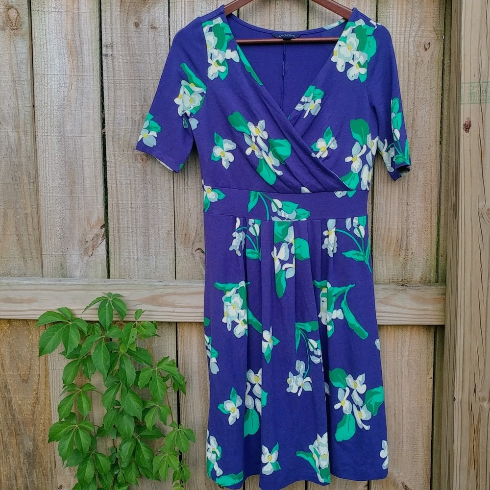 Lands' End Floral Crossover Dress